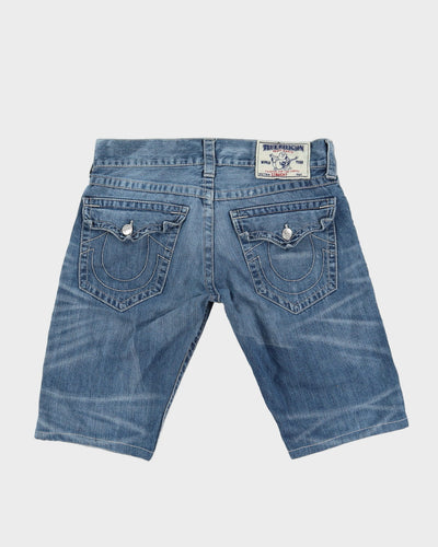 00s Y2K True Religion Contrast Stitch Denim Shorts - W32