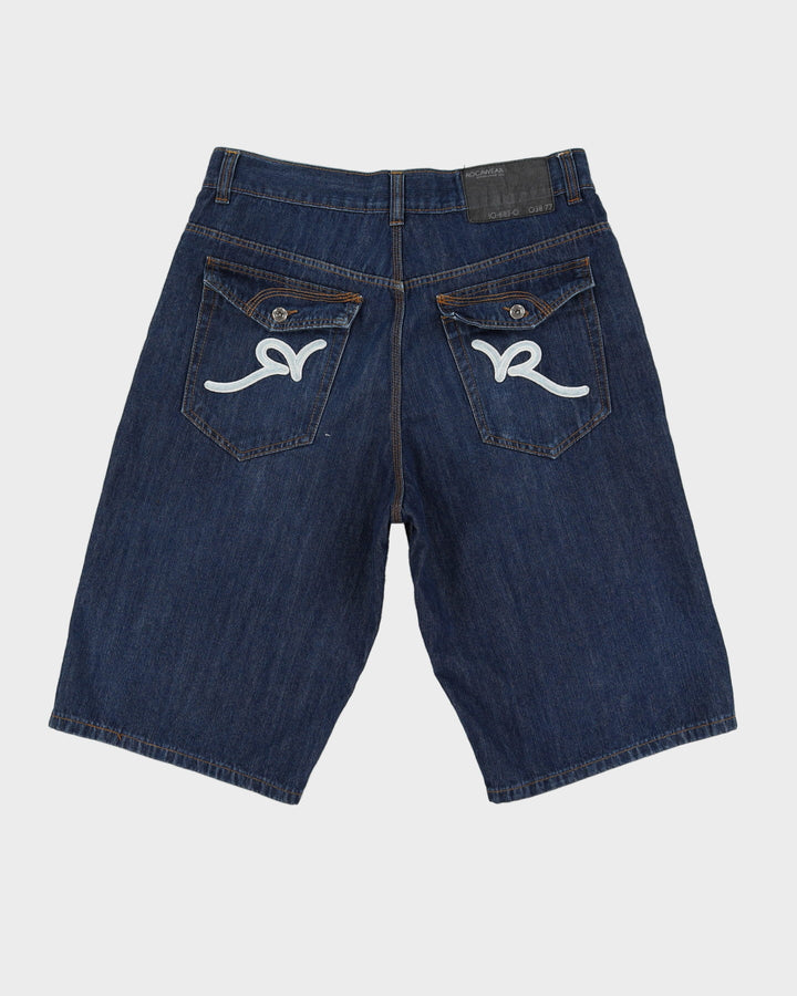 00s Y2K Rocawear Blue Denim Shorts - W38