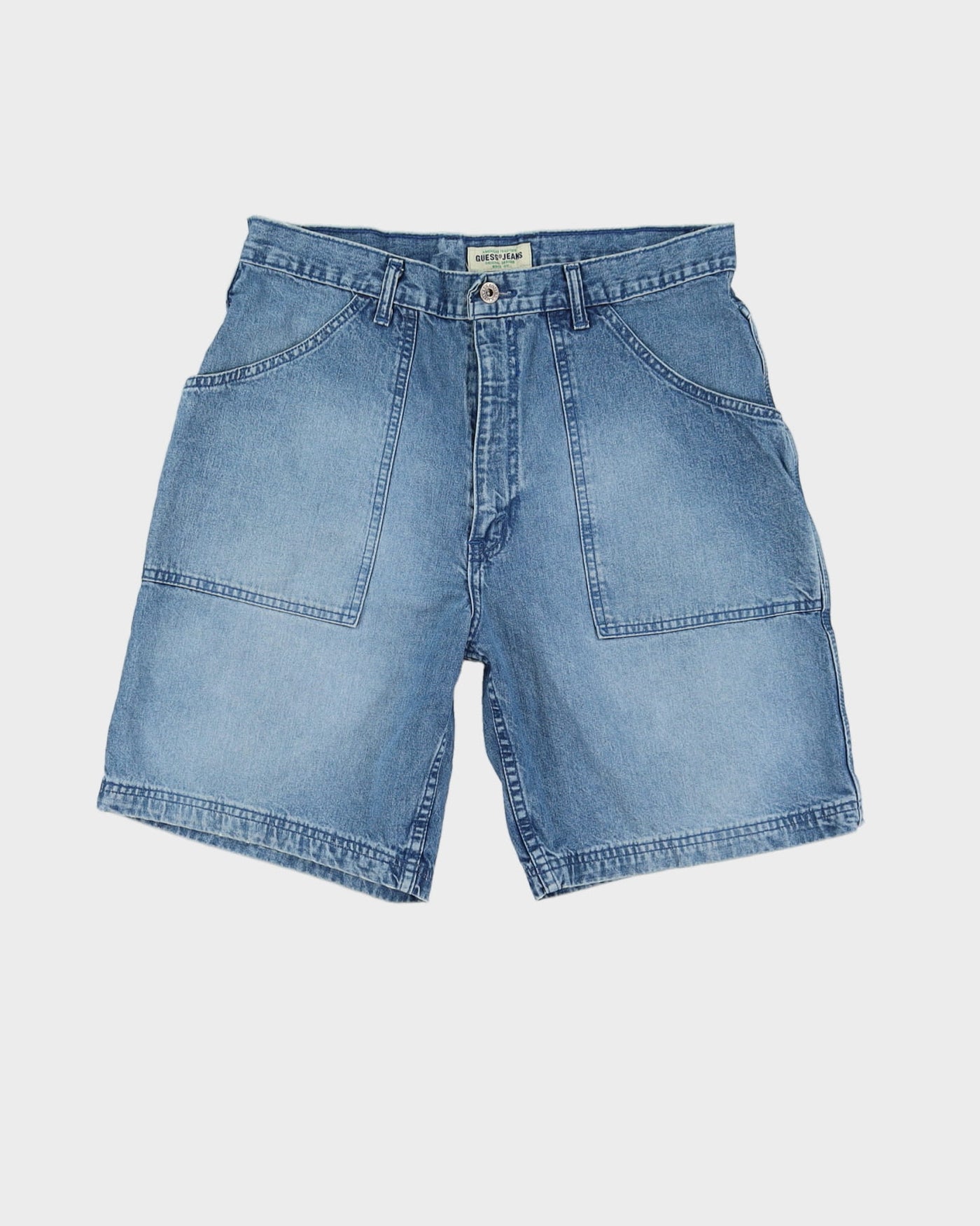 Vintage 90s Guess Blue Denim Shorts - W32