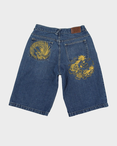 00s Y2K Sean John Blue Denim Shorts - W36