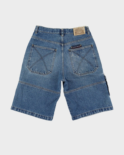 00s Y2K Phat Jean Co. Blue Denim Cargo / Carpenter Shorts - W30