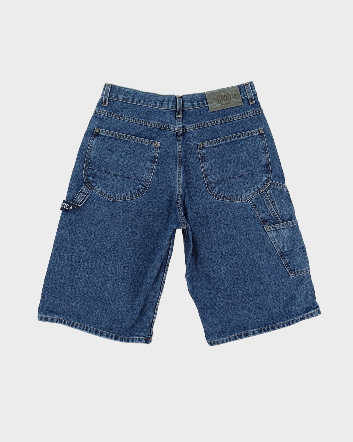 00s Y2K Nautica Blue Denim Carpenter Shorts - W30