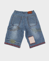 Phat Farm Blue Patchwork Denim Shorts - W32