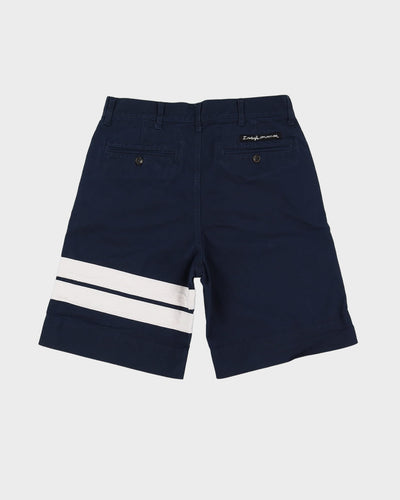 Gucci Navy Embroidered Chino Shorts - W32