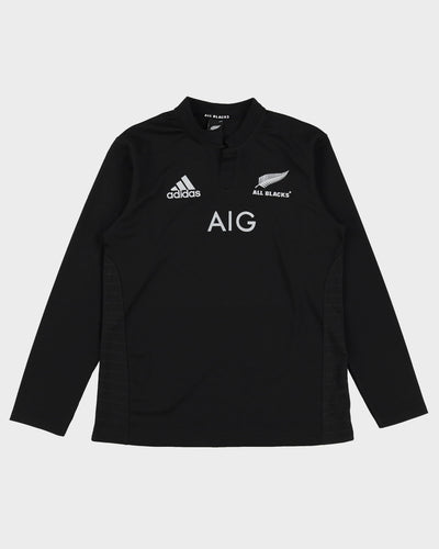 Adidas New Zealand All Blacks Black Long Sleeve Rugby Shirt / Jersey - XL