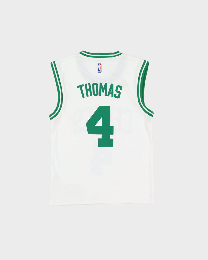 Adidas Isiah Thomas Boston Celtics #4 White / Green NBA Basketball Jersey - S