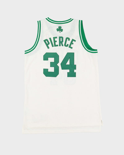Stitched Adidas Paul Pierce Boston Celtics #34 Green / White NBA Basketball Jersey - L