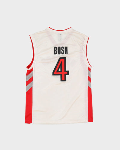 Adidas Chris Bosh #4 Toronto Raptors White / Red NBA Basketball Jersey - M