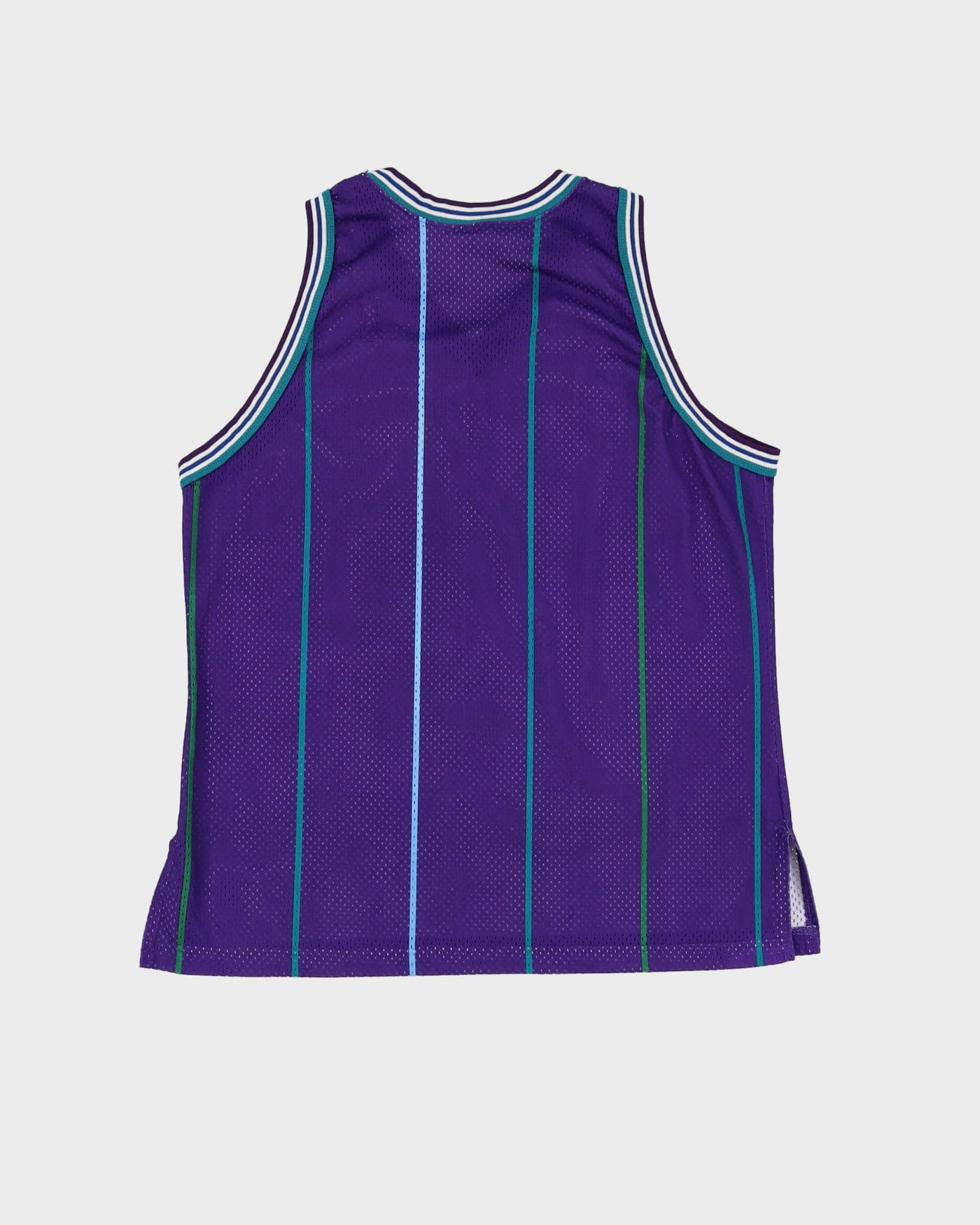 90s Champion Charlotte Hornets Purple Striped NBA Basketball Training Jersey - XL