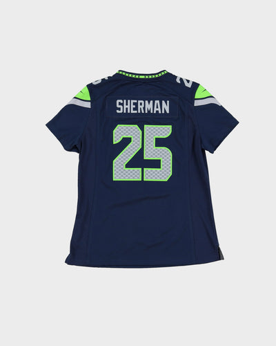 Nike Richard Sherman #25 Seattle Seahawks NFL Navy Jersey - M