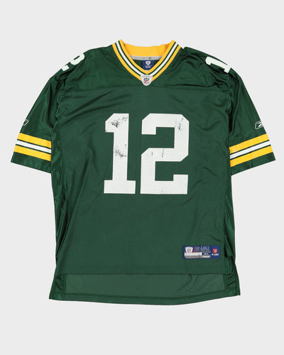 Reebok Aaron Rodgers #12 Green Bay Packers NFL Green / Yellow Jersey - XL / XXL