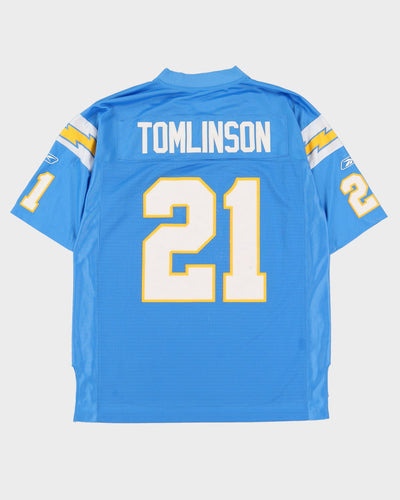 Reebok Ladinian Tomlinson San Diego / Los Angeles Chargers NFL Blue Jersey - L / XL