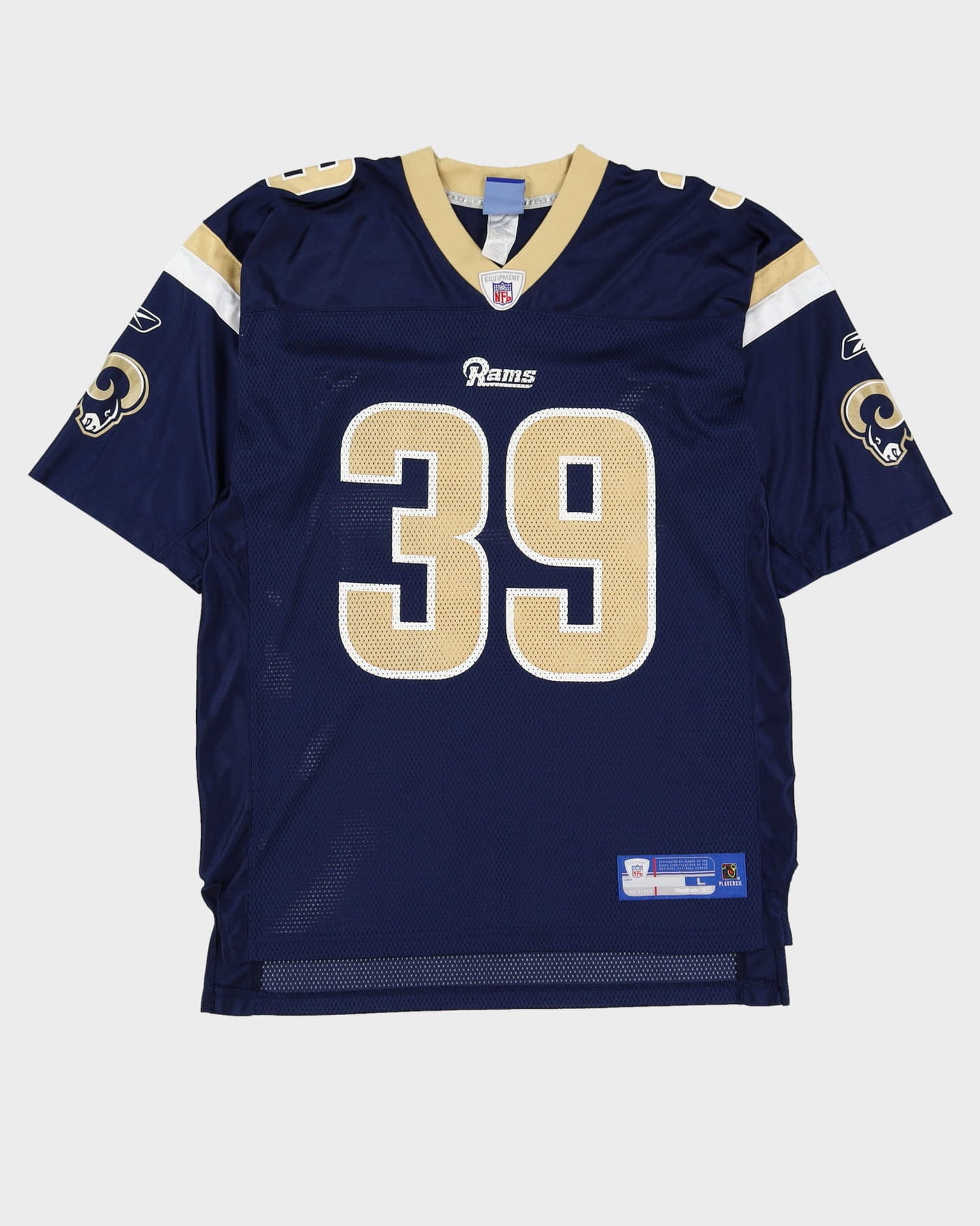 Reebok Stephen Jackson #39 St Louis / LA Rams NFL Navy Jersey - L