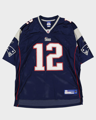 Reebok Tom Brady #12 New England Patriots NFL Navy Jersey - XXL