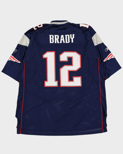 Reebok Tom Brady #12 New England Patriots NFL Navy Jersey - XXL