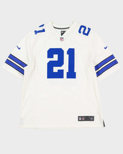 Nike Ezekiel Elliot #21 Dallas Cowboys NFL White / Blue Jersey - XL