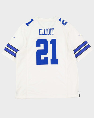Nike Ezekiel Elliot #21 Dallas Cowboys NFL White / Blue Jersey - XL