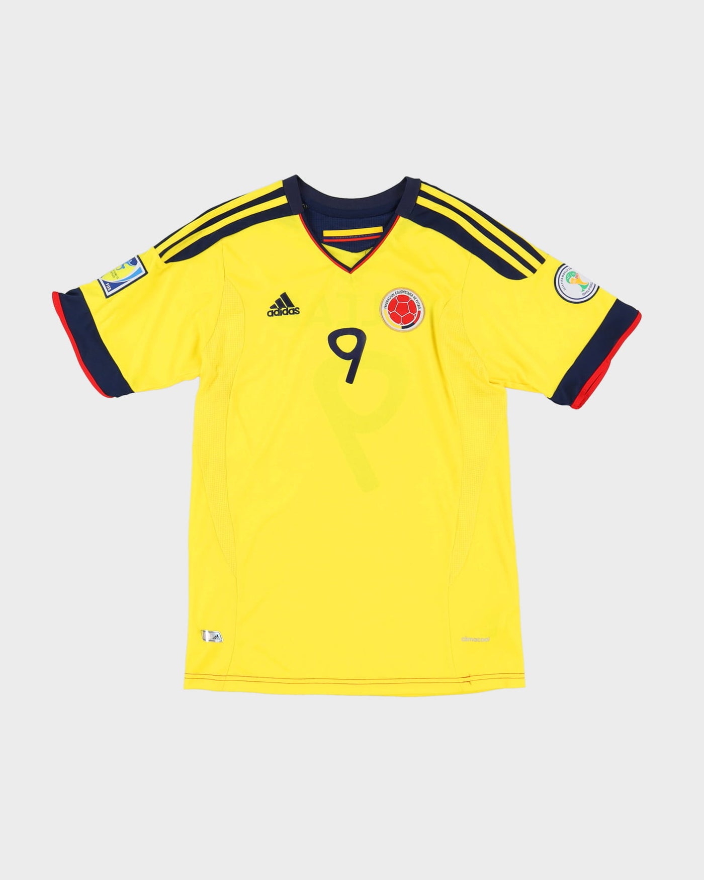 Adidas Falcao Columbia 2014 World Cup Qualifiers Yellow Football Shirt / Jersey - S