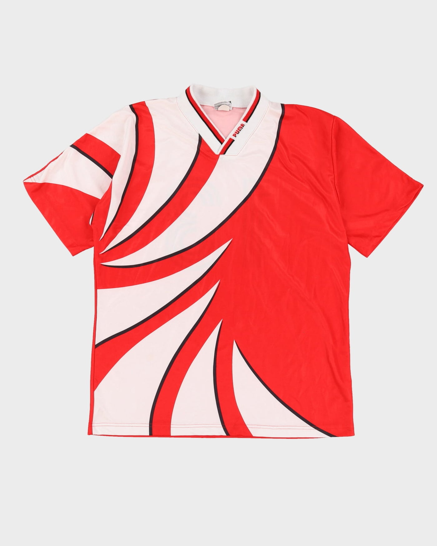 90s PUMA Red / White Training Football Shirt / Jersey - XL