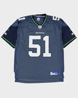 00s Lofa Tatupu #51 Seattle Seahawks Navy NFL Jersey - L