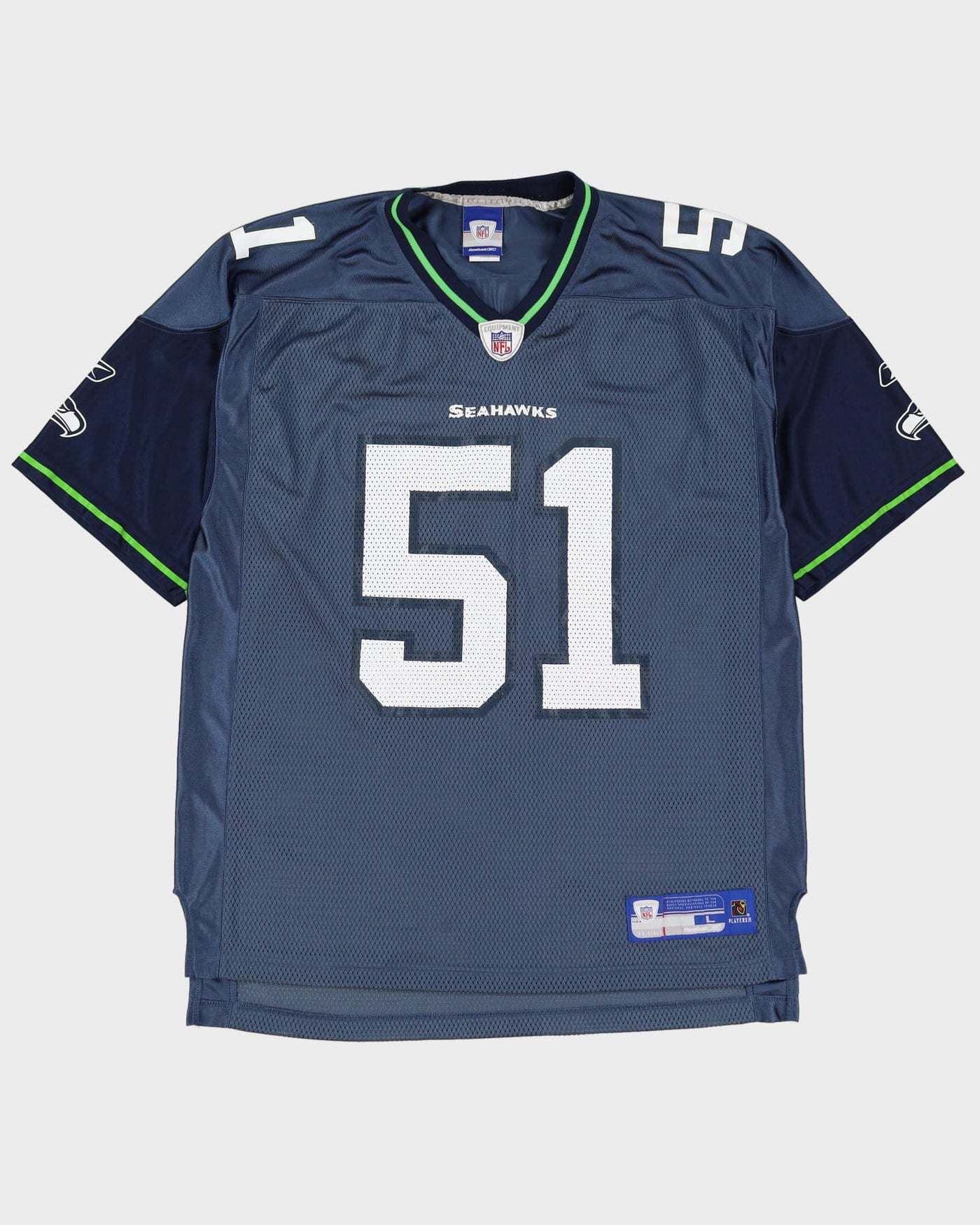 00s Lofa Tatupu #51 Seattle Seahawks Navy NFL Jersey - L