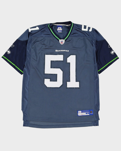 00s Lofa Tatupu #51 Seattle Seahawks Navy NFL Jersey - L