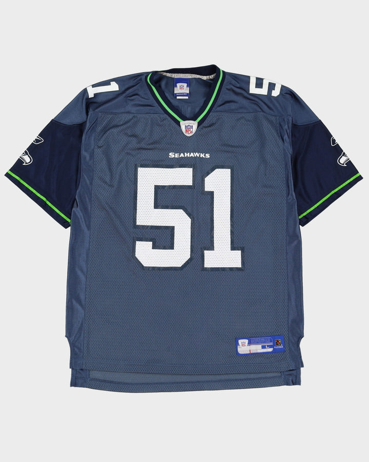 00s Lofa Tatupu #51 Seattle Seahawks Navy NFL Jersey - L