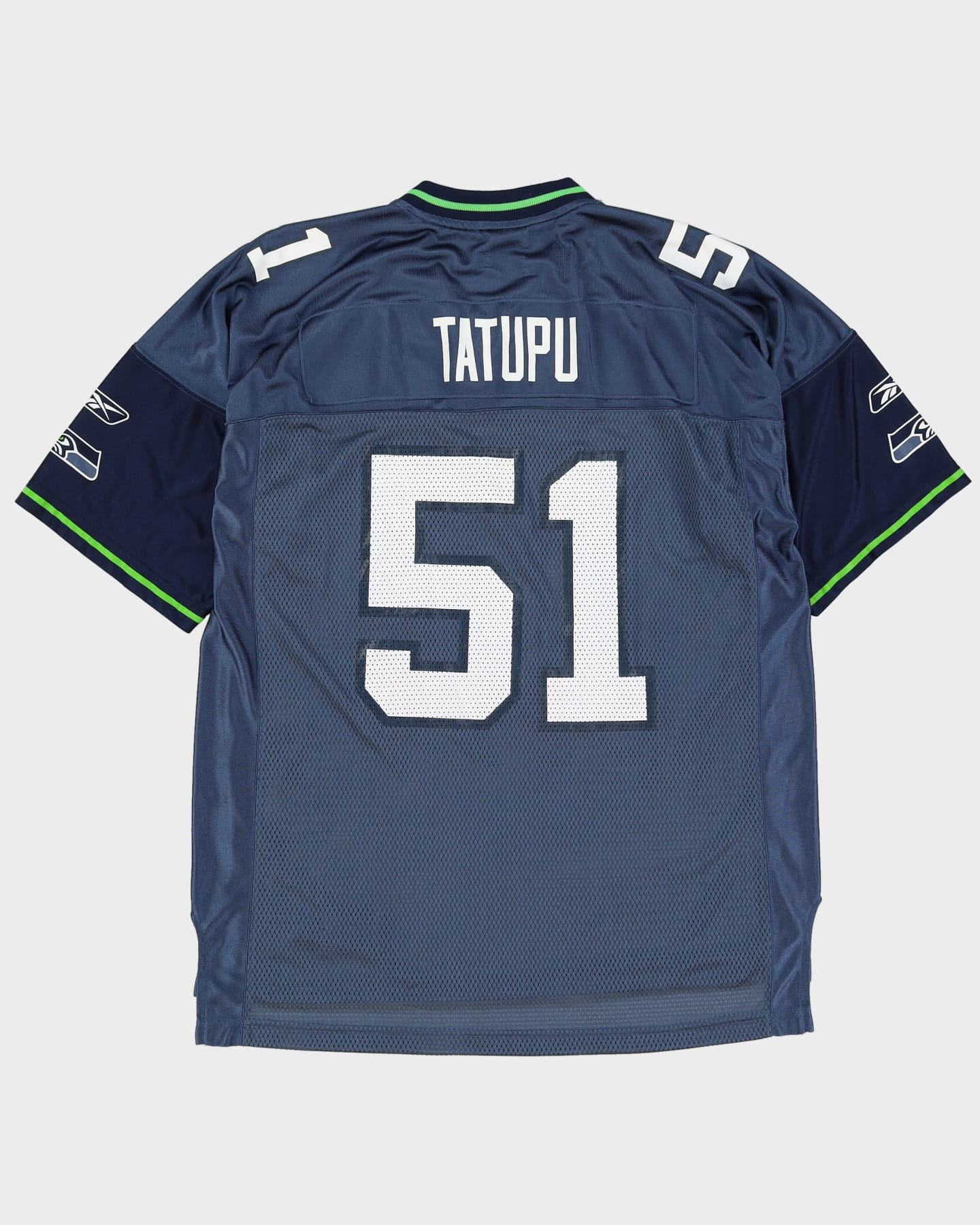00s Lofa Tatupu #51 Seattle Seahawks Navy NFL Jersey - L