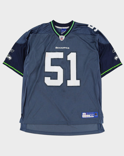 00s Lofa Tatupu #51 Seattle Seahawks Navy NFL Jersey - XL
