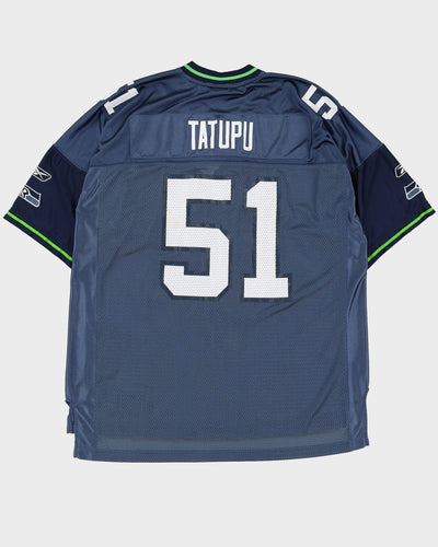 00s Lofa Tatupu #51 Seattle Seahawks Navy NFL Jersey - XL
