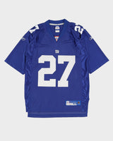 00s Reebok Brandon Jacobs #27 New York Giants Blue NFL Jersey - M