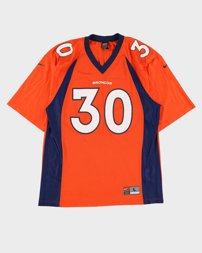 Nike Terrell Davis #30 Denver Broncos Orange NFL Jersey - L