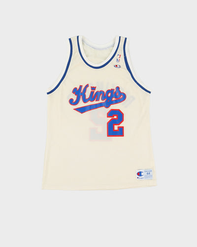 Vintage 90s Champion Mitch Richmond #2 Sacramento Kings White NBA Jersey - M