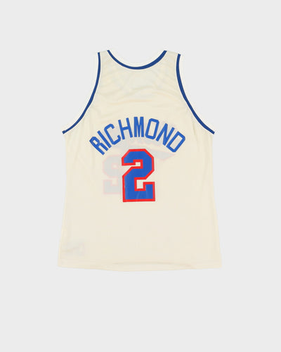 Vintage 90s Champion Mitch Richmond #2 Sacramento Kings White NBA Jersey - M