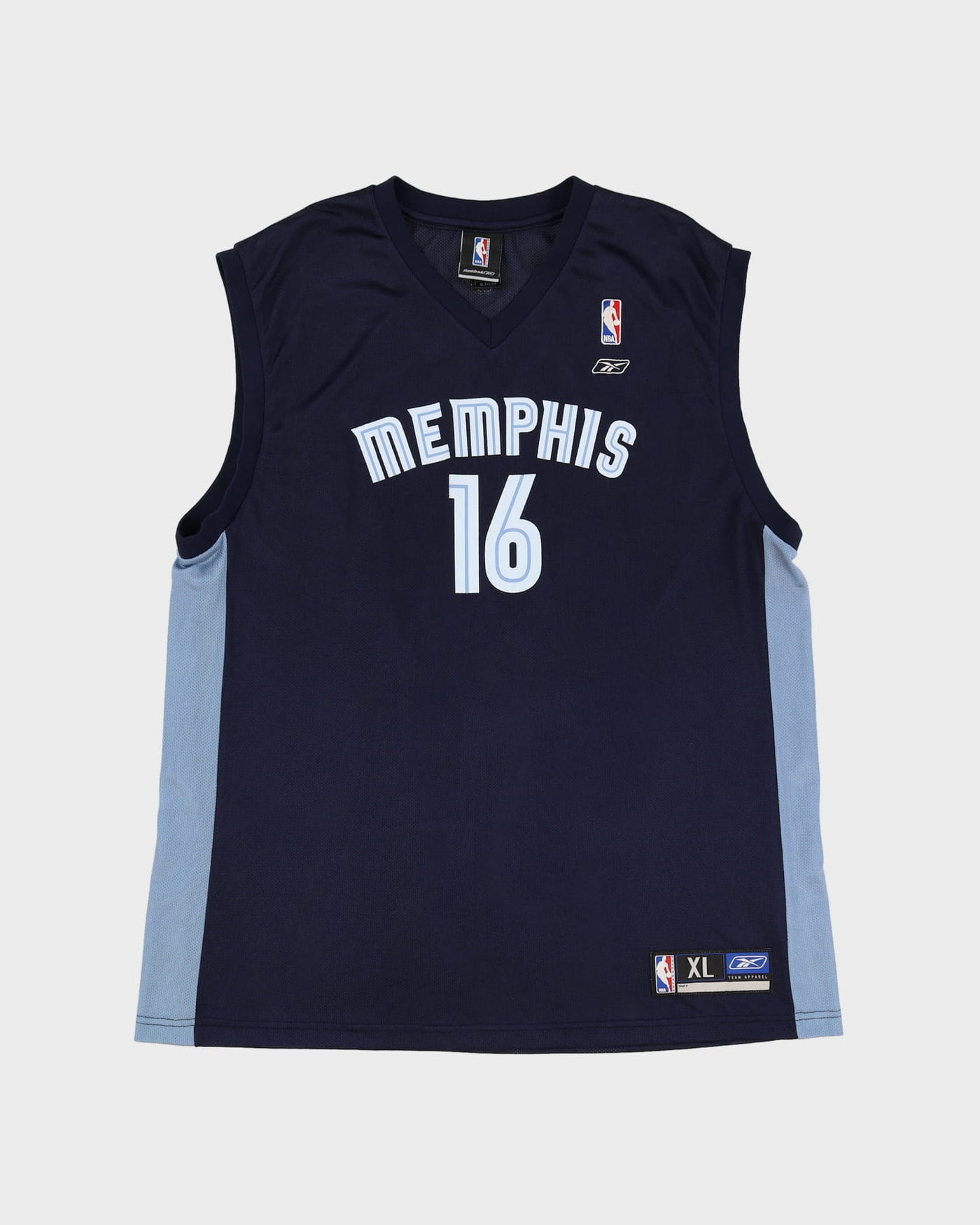 00s Pau Gasol #16 Memphis Grizzlies Blue NBA Jersey - XL