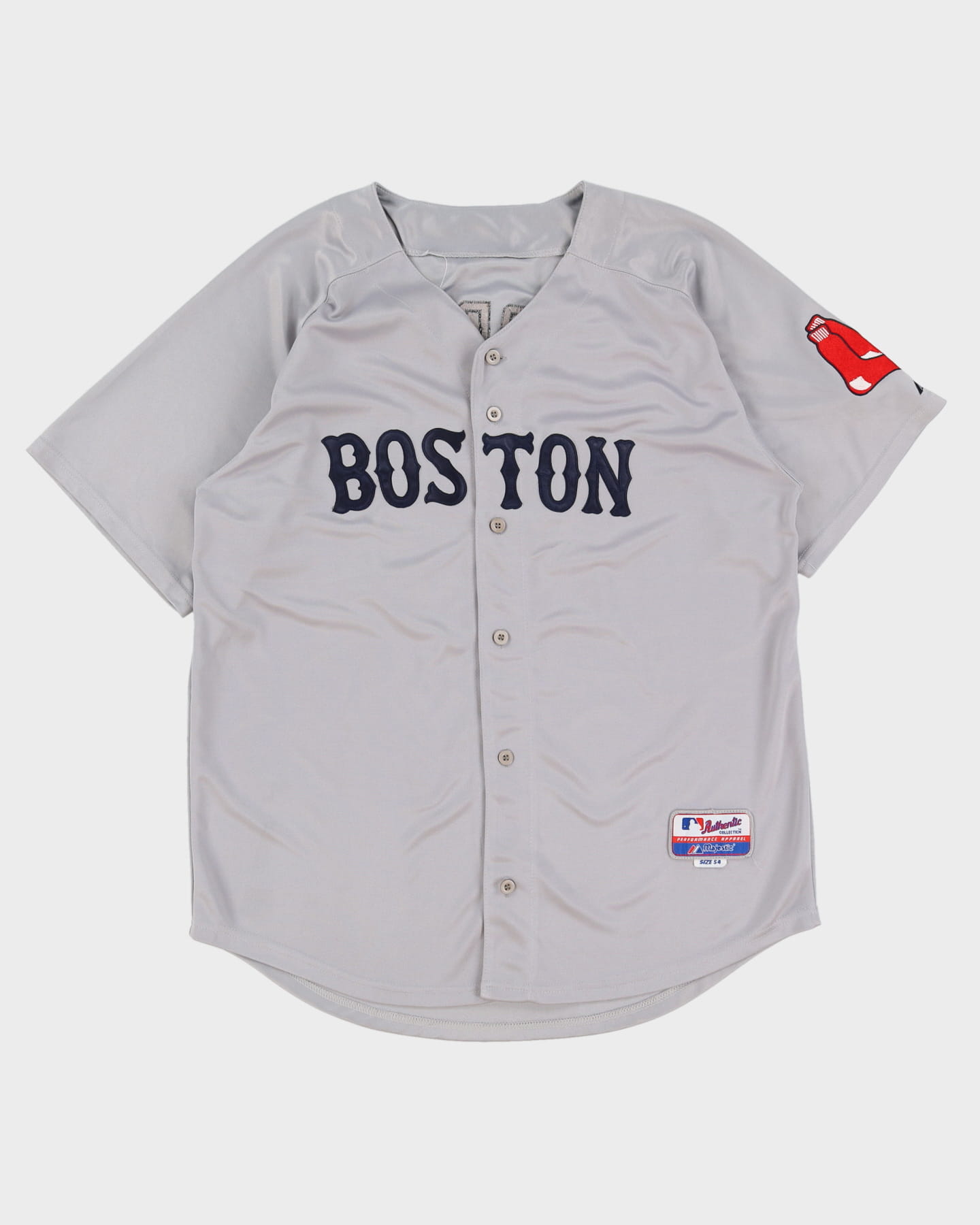 MLB Boston Red Sox Dustin Pedroia #15 Grey Baseball Jersey - XL