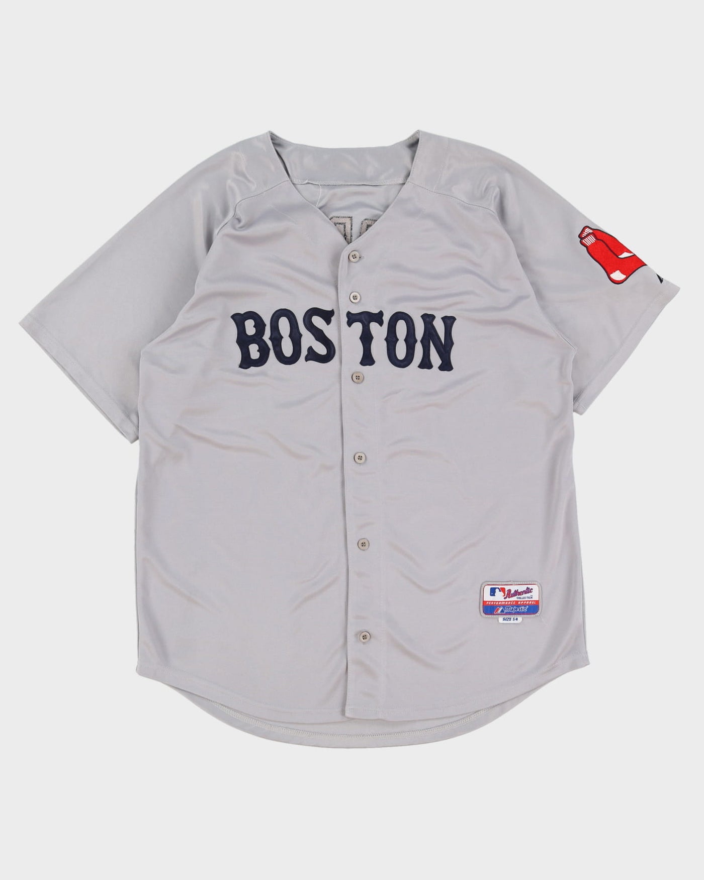 MLB Boston Red Sox Dustin Pedroia #15 Grey Baseball Jersey - XL