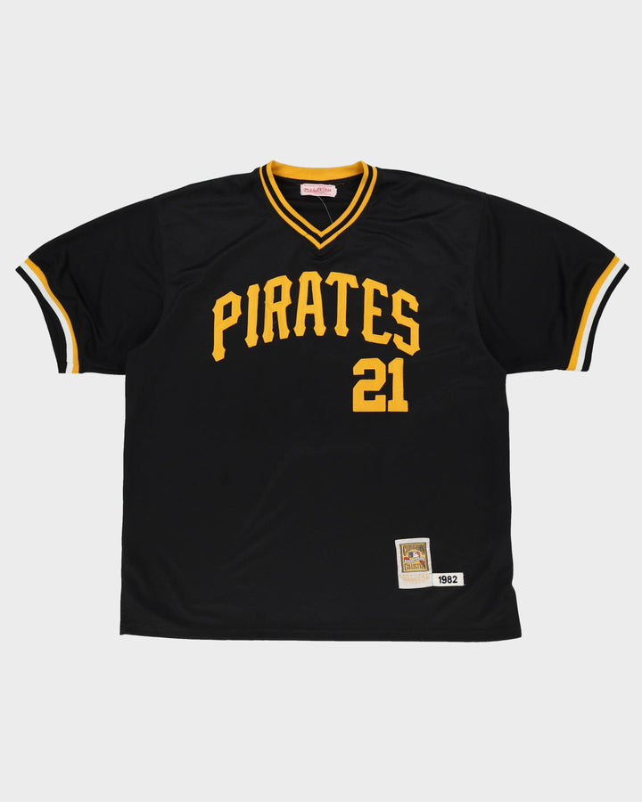 Roberto Clemente #21 Pittsburgh Pirates MLB Black / Yellow Jersey - XXL