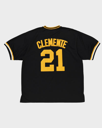 Roberto Clemente #21 Pittsburgh Pirates MLB Black / Yellow Jersey - XXL