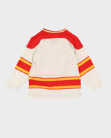 Vintage 80s Calgary Flames Red / White NHL Ice Hockey Jersey - XS