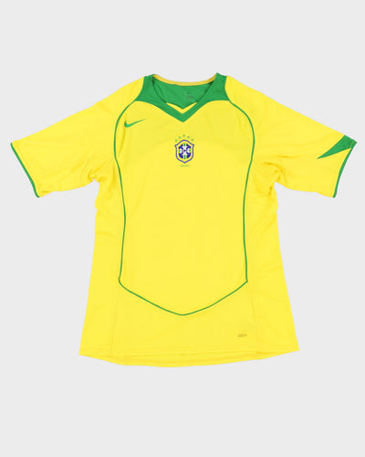 Nike Brazil 2004-06 Yellow Football Shirt / Jersey - L