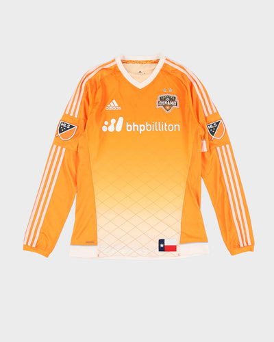 Adidas Houston Dynamo Orange Long Sleeve MLS Football Shirt / Jersey - M