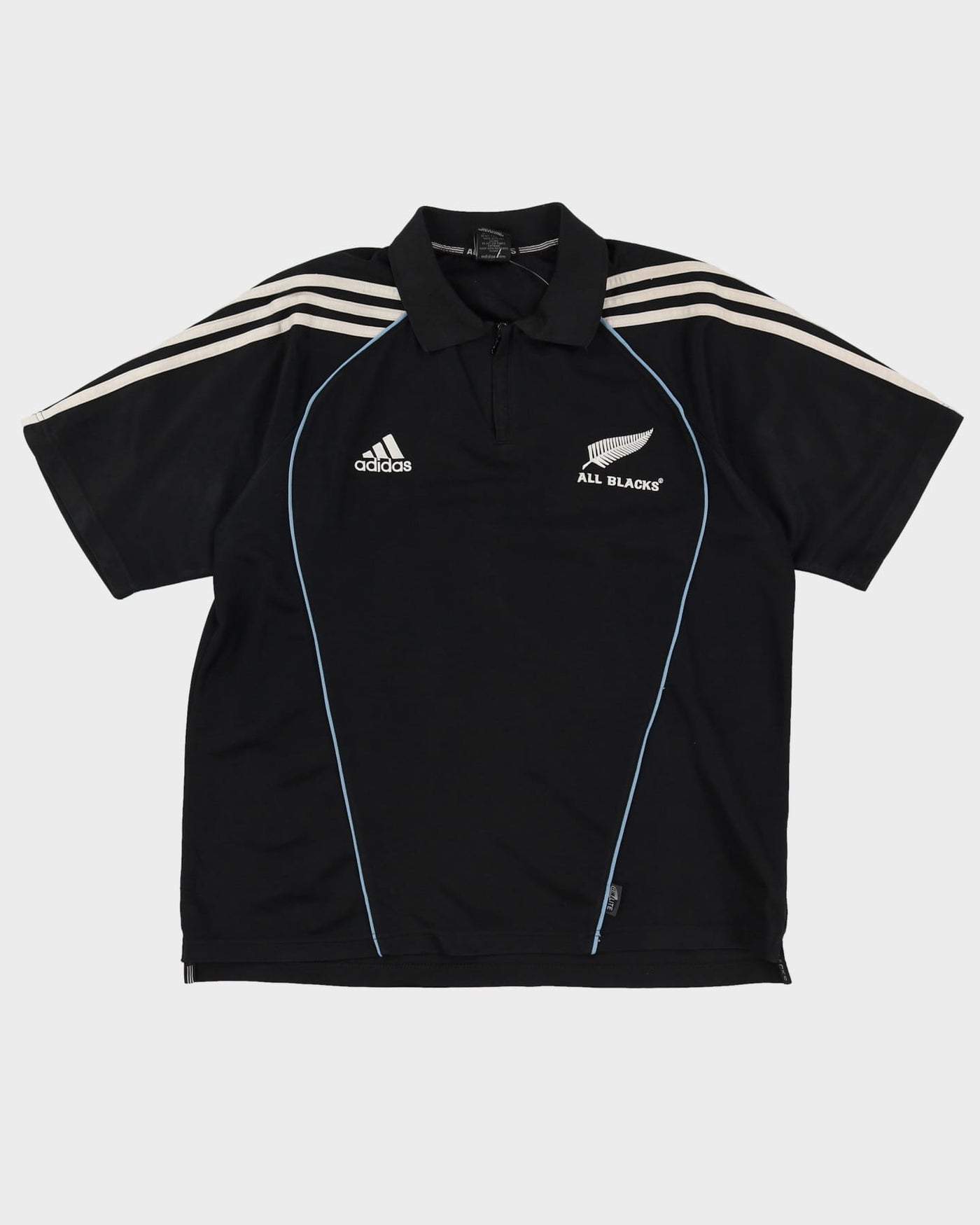 Adidas 00s Rugby New Zealand All Blacks Black Rugby Shirt / Jersey - XL