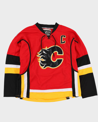 Mark Giordano #5 Calgary Flames Red Reebok NHL Stitched Hockey Jersey - XL