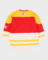 Vintage 90s Calgary Flames Red Starter NHL Hockey Shirt / Jersey - XL