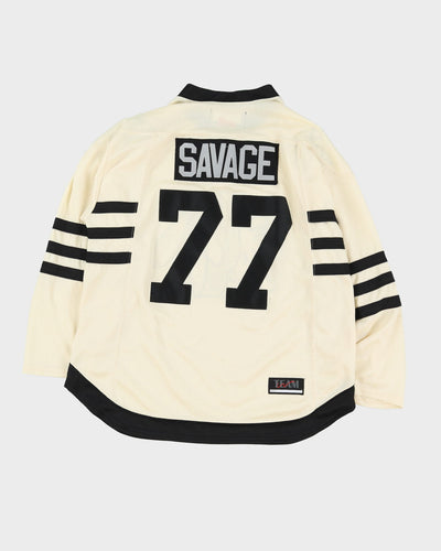 Savage #77 Chicago Blackhawks White NHL Stitched Hockey Jersey - XL