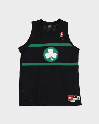 00s Nike Paul Pierce #34 Boston Celtics Black Stitched NFL Jersey - L