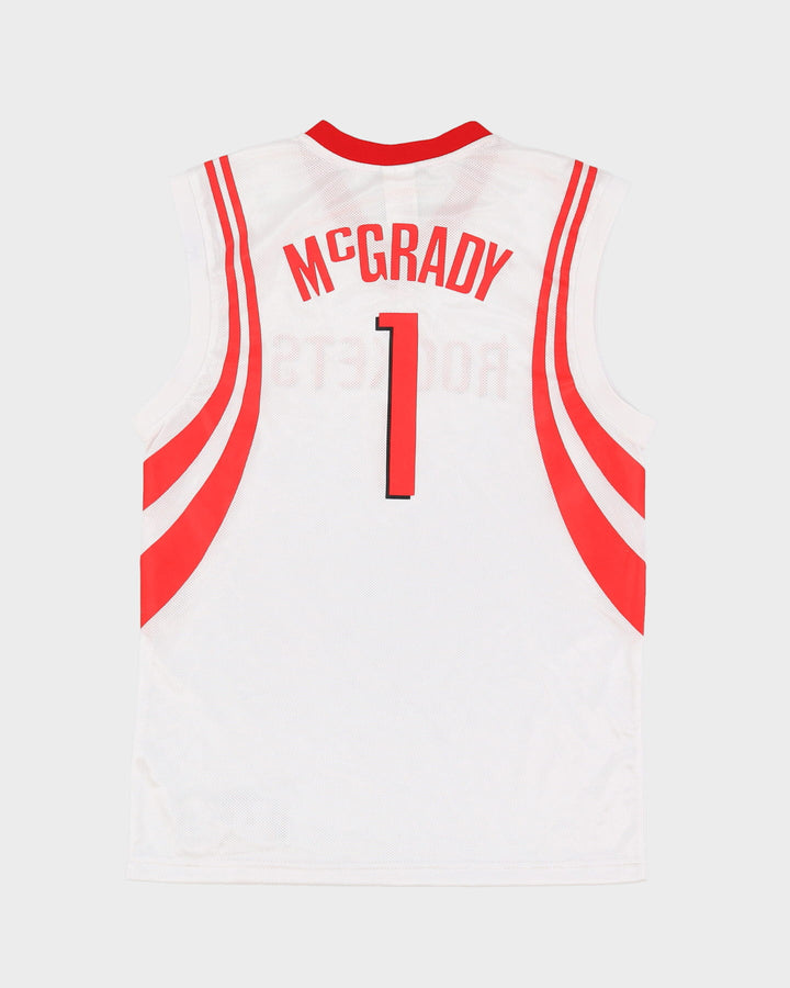 2008 Tracy McGrady #1 Houston Rockets White NBA Basketball Jersey - M Rokit 2008 Tracy McGrady #1 Houston Rockets White NBA Basketball Jersey - M Rokit
