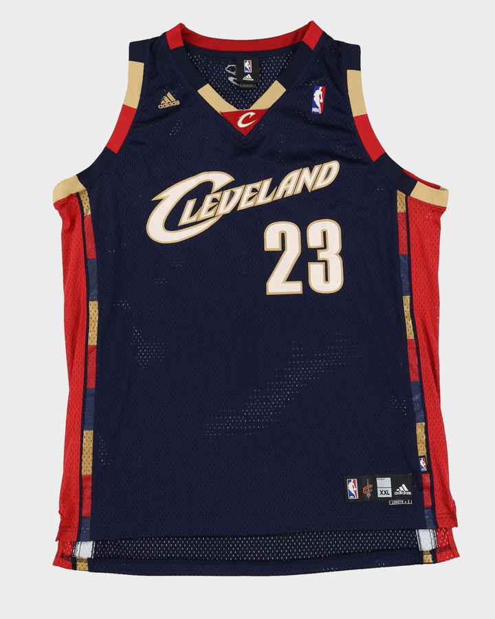 00s LeBron James #23 Cleveland Cavaliers Navy Stitched Alt NBA Basketball Jersey - XXL