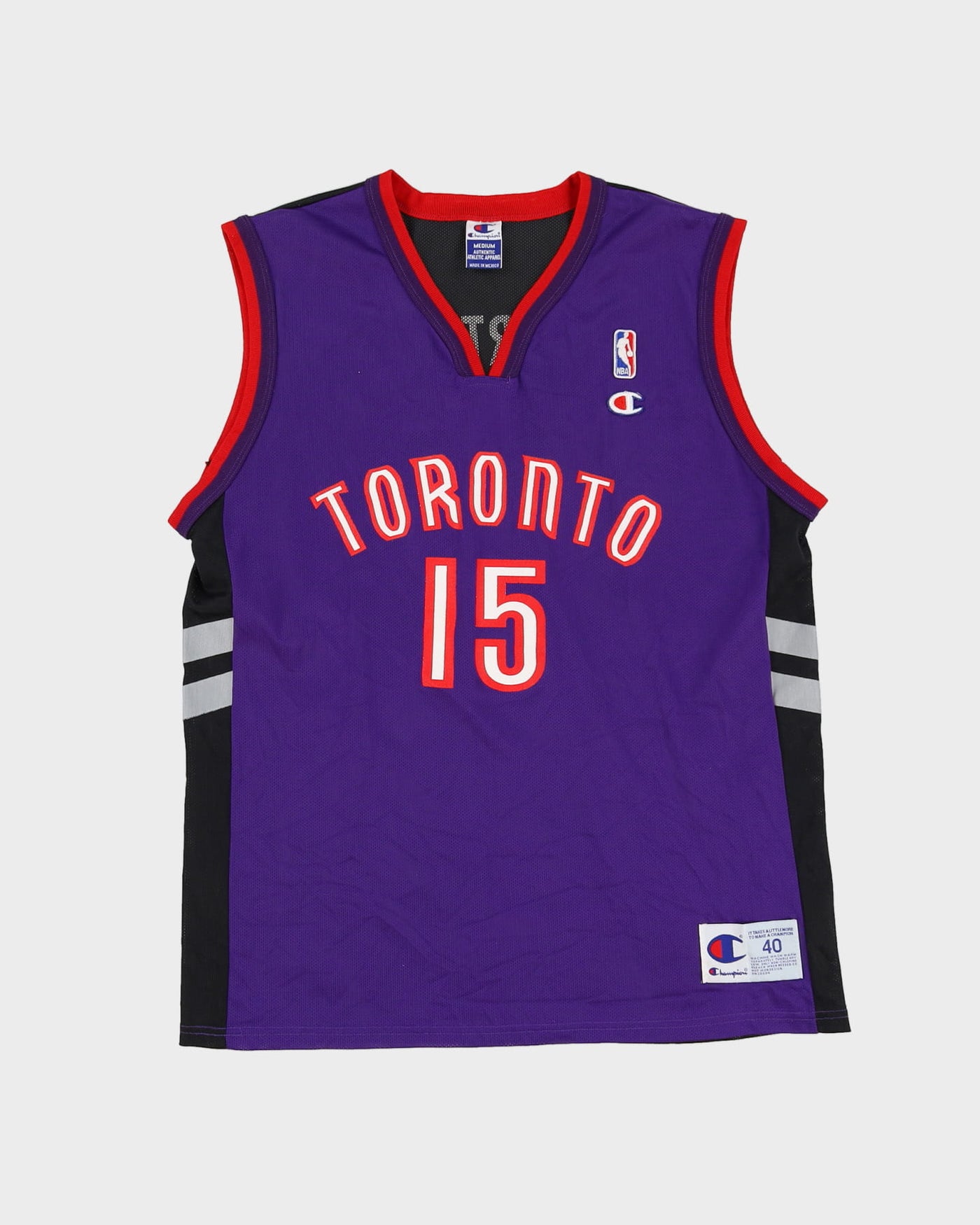 Toronto Raptors Vince Carter #15 'Dunk Contest' Champion NBA Purple / Black Jersey - M